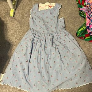 Mini Boden girls dress with cherry print